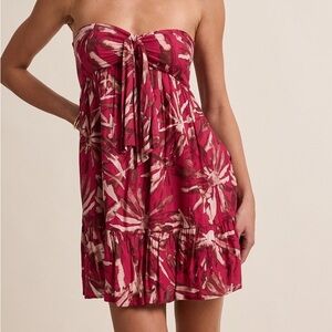 Sky to Moon Strapless Front Die Mini Dress